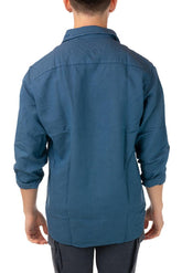 MAGLIA CAMICIA UOMO  BLU